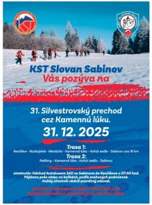 31. silvestrovský prechod cez Kamennú lúku 31. 12.  2025